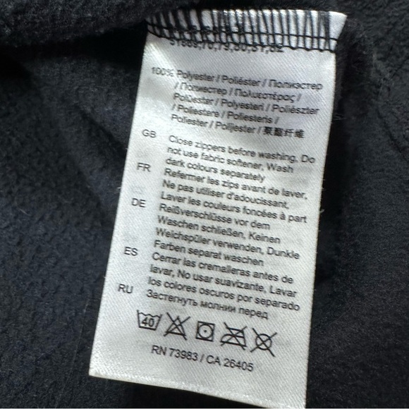 Helly Hansen Black Pullover Snap Button Closure Fleece XL Sweater Cozy - Picture 7 of 10